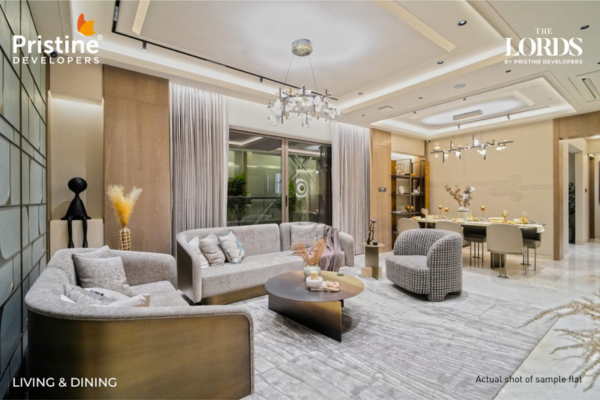 3 BHK floor plan Pristine The Lords 1554-1600 sqft